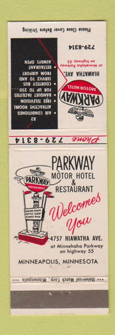 Matchbook Cover - Parkway Motor Hotel Minneapolis MN