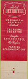 Matchbook Cover - Hotel Detroiter Detroit MI