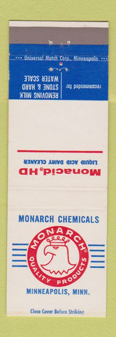 Matchbook Cover - Monacid Dairy Cleaner Minneapolis MN