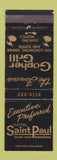 Matchbook Cover - Hotel St Paul MN Gopher Grill