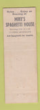 Matchbook Cover - Mike's Spaghetti House Worthington MN WEAR