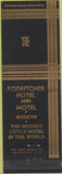Matchbook Cover - Rodeitcher Hotel Freeland MI