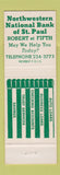 Matchbook Cover - Northwestern National Bank St Paul MN