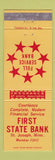 Matchbook Cover - First State Bank St Joseph MN