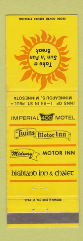 Matchbook Cover - Imperial 300 Motel Twins Motor Inn Minneapolis MN