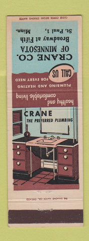 Matchbook Cover - Crane Plumbing Fixtures St Paul MN