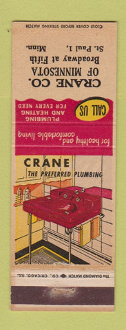 Matchbook Cover - Crane Plumbing Fixtures St Paul MN WEAR