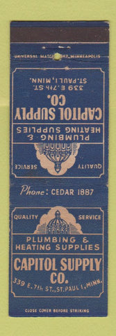 Matchbook Cover - Capitol Supply Plumbing Heating ST Paul MN