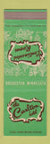Matchbook Cover - The Carter Hotel Rochester MN