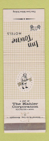 Matchbook Cover - Inn Towne Motels Kahler Rochester MN