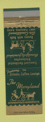 Matchbook Cover - The Maryland Hotel Minneapolis MN