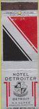 Matchbook Cover - Hotel Detroiter Detroit MI