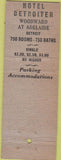 Matchbook Cover - Hotel Detroiter Detroit MI