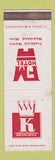 Matchbook Cover - Knutson Hotels Frederick Martin Moorhead MN WEAR
