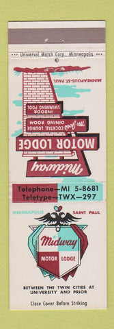 Matchbook Cover - Midway Motor Lodge Minneapolis St Paul MN