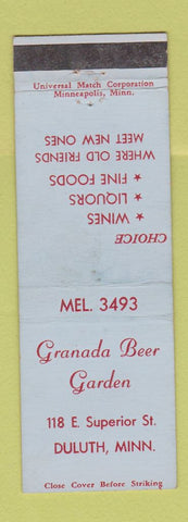 Matchbook Cover - Granada Beer Garden Duluth MN
