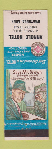 Matchbook Cover - Arnold Hotel Owatonna MN