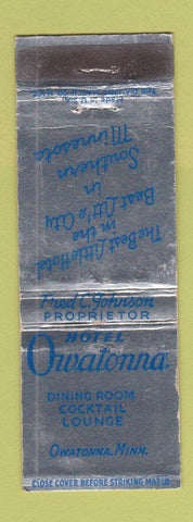 Matchbook Cover - Hotel Owatonna MN WORN