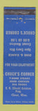 Matchbook Cover - Chuck's Corner Chent MN restaurant WEAR