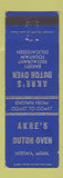 Matchbook Cover - Akre's Dutch Oven Nisswa MN