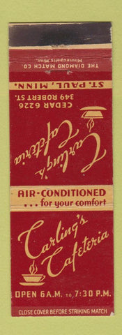 Matchbook Cover - Carling's Cafeteria St Paul MN