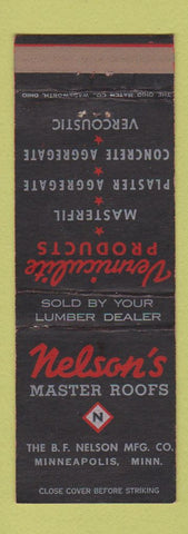 Matchbook Cover - Nelson's Master Roofs Minneapolis MN