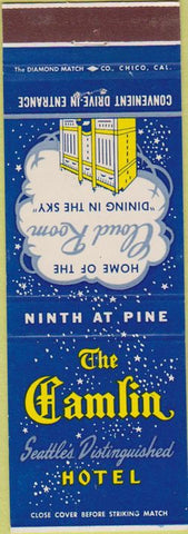 Matchbook Cover - The Camlin Hotel Seattle WA