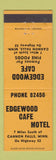 Matchbook Cover - Edgewood Cafe Motel Cannon Falls MN