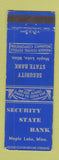 Matchbook Cover - Security State Bank Maple Lake MN BLUE