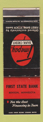 Matchbook Cover - First State Bank Benson MN