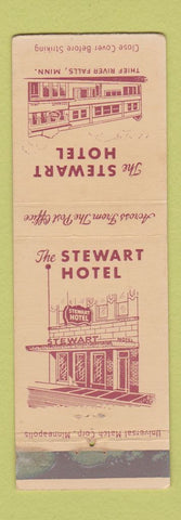 Matchbook Cover - Stewart Hotel Thief River Falls MN WORN