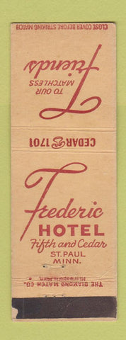 Matchbook Cover - Frederic Hotel ST Paul MN WORN