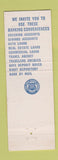 Matchbook Cover - 1st National Bank Austin MN