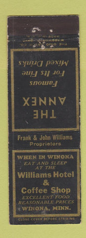 Matchbook Cover - Williams Hotel Winona MN