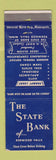 Matchbook Cover - State Bank of Redwood Falls MN WORN