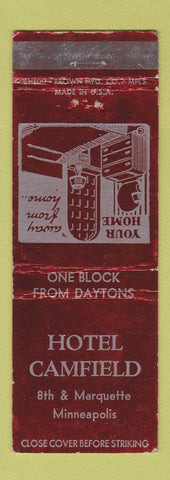 Matchbook Cover - Hotel Camfield Minneapolis MN WEAR