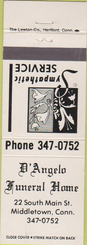 Matchbook Cover - D'Angelo Funeral Home Middletown CT