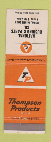 Matchbook Cover - Thompson Auto Parts National Bushing Mora MN