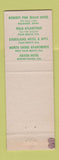 Matchbook Cover - Arthur Roberts Hotels Arthur Hotel Rochester MN WEAR