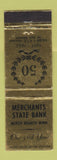 Matchbook Cover - Merchants State Bank North Branch MN WEAR