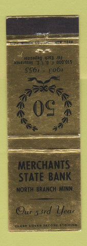 Matchbook Cover - Merchants State Bank North Branch MN WEAR