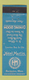 Matchbook Cover - Hotel Martin Rochester MN WORN