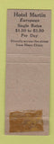 Matchbook Cover - Hotel Martin Rochester MN WORN
