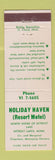 Matchbook Cover - Holiday Haven Resort Motel Detroit Lakes MN