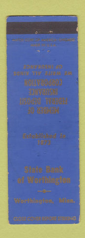 Matchbook Cover - State Bank of Worthington MN
