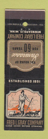 Matchbook Cover - Fred Gray Insurance Minneapolis MN