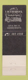Matchbook Cover - T Butcherblock Steaks Vadnais Heights MN