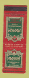 Matchbook Cover - Nankin Chinese Restaurant Minneapolis MN Chicago IL WORN