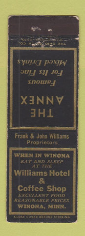 Matchbook Cover - Williams Hotel Winona MN