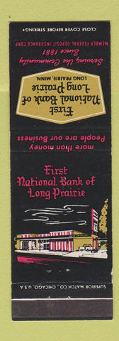 Matchbook Cover - First National Bank Long Prairie MN
